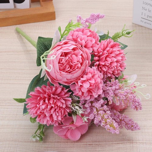 Peonia Fiori Artificiali Alta Qualità Seta Rose Finte Matrimonio Vacanze Festa Hom - Foto 18 di 18