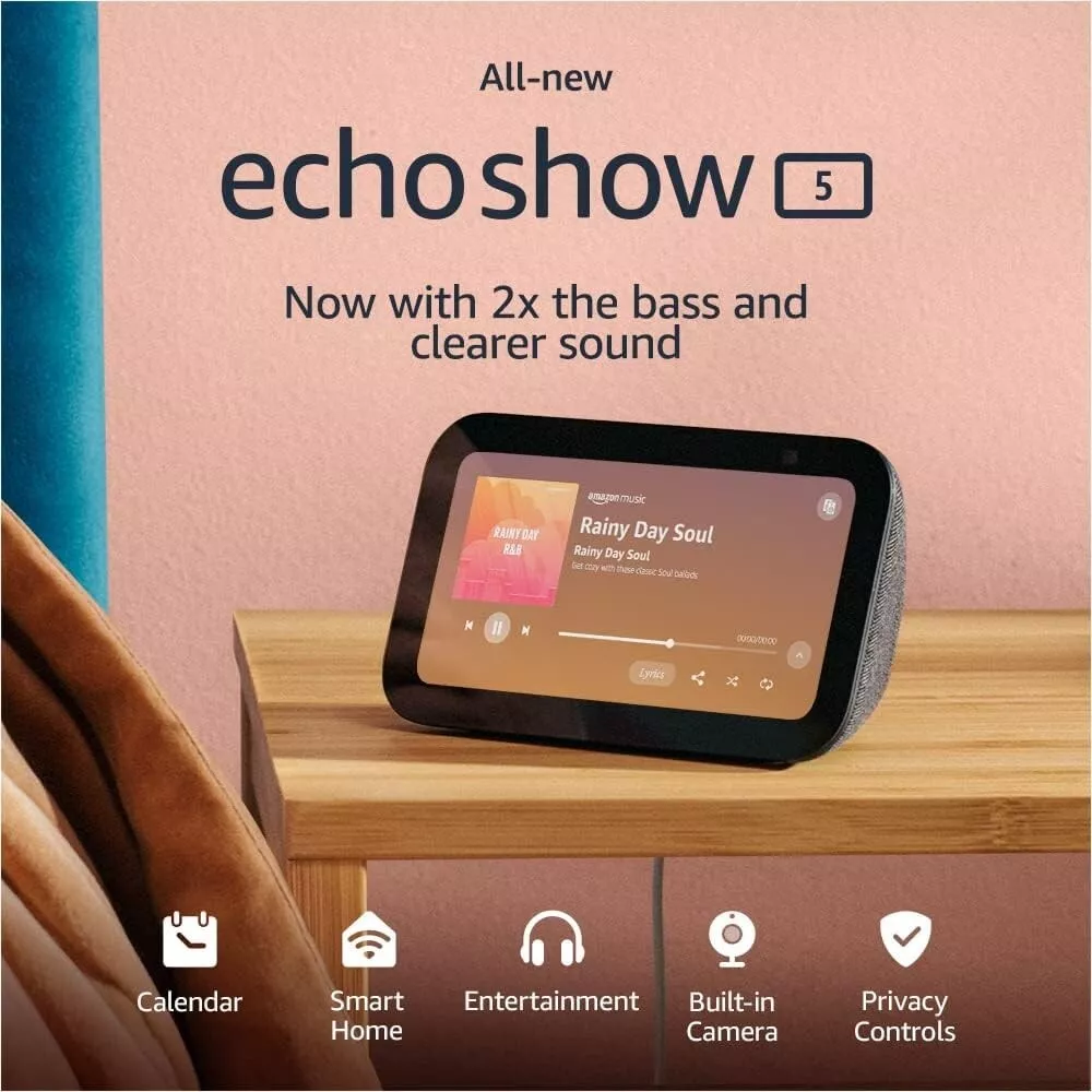 Echo Show 5 smart display with Alexa – 3rd Generation 2023 Model  840080505848