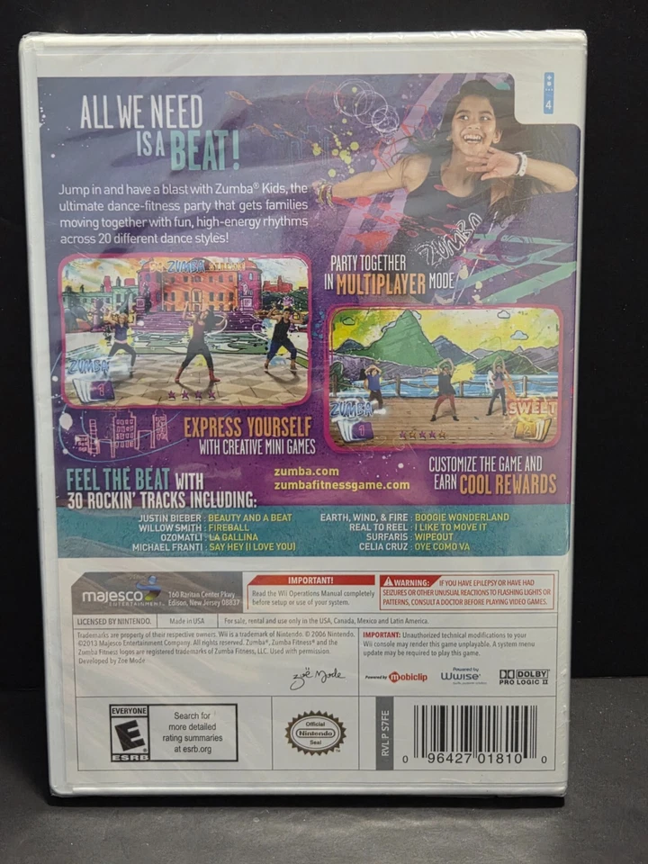 🔥 Zumba Kids ~ Nintendo Wii ~ 2013 ~ Ultimate Zumba Dance Party! NUEVO Y PRECINTADO ✌ Foto 2 de 3