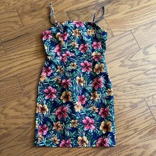 Forever 21 Multi Tropical Hawaiian Dress Medium M