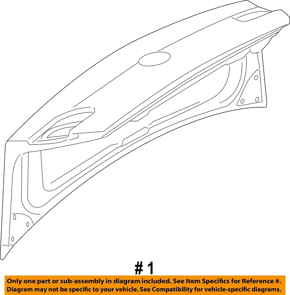 Used Deck Lid fits: 2014 Volkswagen Cc  Grade A - Imagem 4 de 4