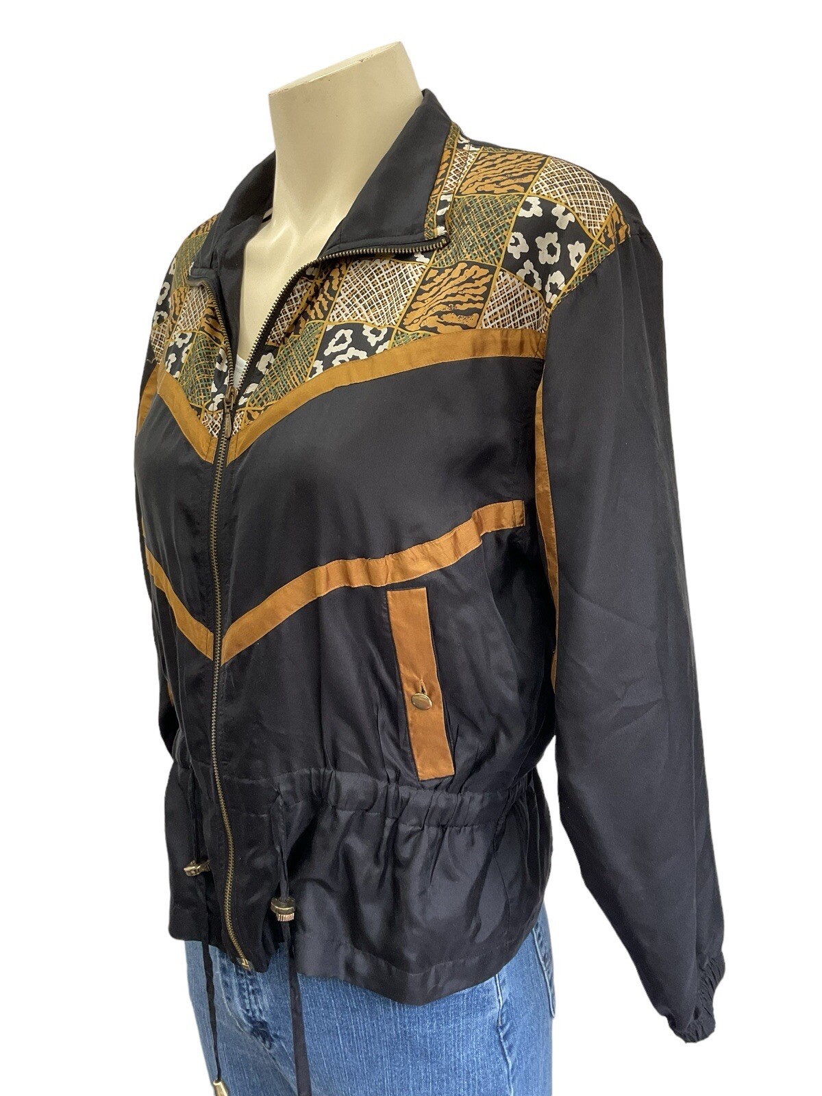 Silk Medium Active Frontier Jacket Gold, Black, A… - image 2