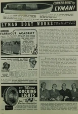 Clinker Built By Lyman Morse Lighting 1946 Motorboat Orig Vintage Advertisement