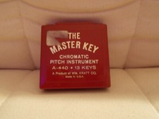 VINTAGE THE MASTER KEY CHROMATIC PITCH INSTRUMENT A-440 13 KEYS MK1-F USA