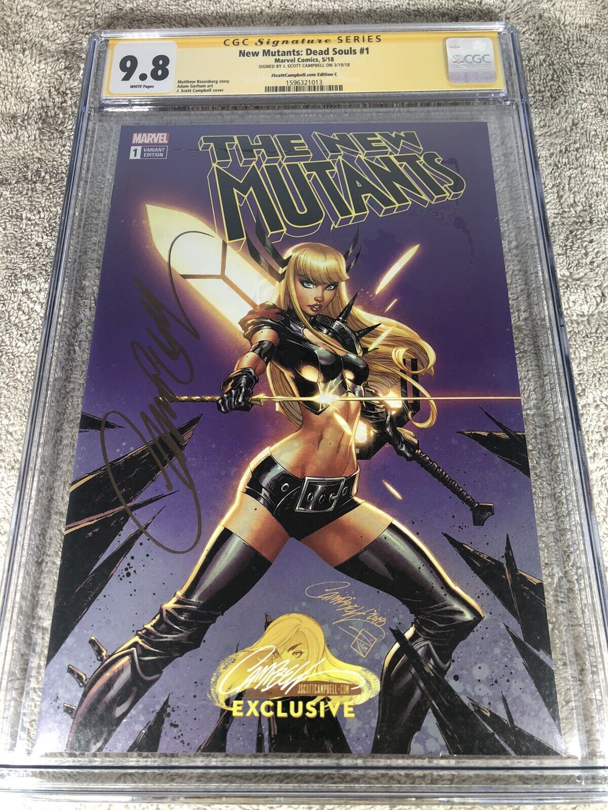 New Mutants 1 Dead Souls CGC 9.8 SS J Scott Campbell Magik C Variant 5/18