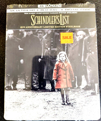 SCHLINDER'S LIST 25th Anniversary Limited Edition STEELBOOK 4K ULTRA HD NEW