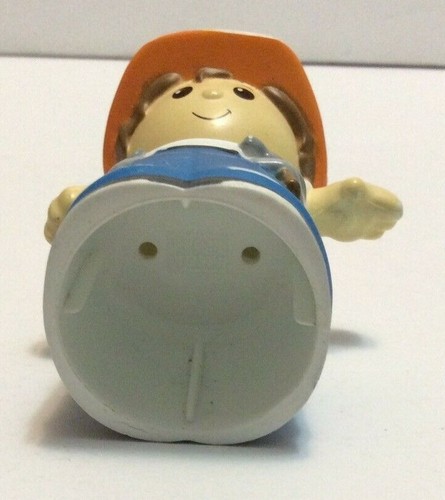Mega Bloks Construction Worker Man Figure Orange Hat White Shirt - Picture 6 of 6