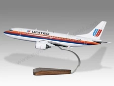 Boeing 737-300 United Airlines Desk Wood Airplane New Model Large Scale 1/72