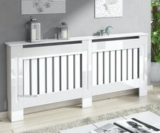White Gloss Radiator Cover Modern Size S M L XL 
