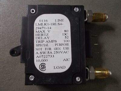 AIRPAX ELECTRONICS 80 AMP CIRCUIT BREAKER LMLK1-1RLS4-29471-14
