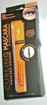 STYLE ESSENTIALS - NEW - VERY BLACK - CURLING MASCARA - MIRROR BACK OF WAND
