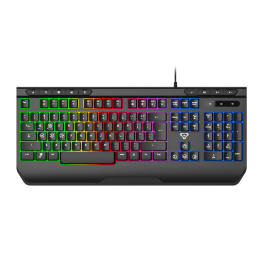 Laser USB Wired Gaming Keyboard RGB LED Backlit PC 104 Keys RGB - Picture 1 of 7