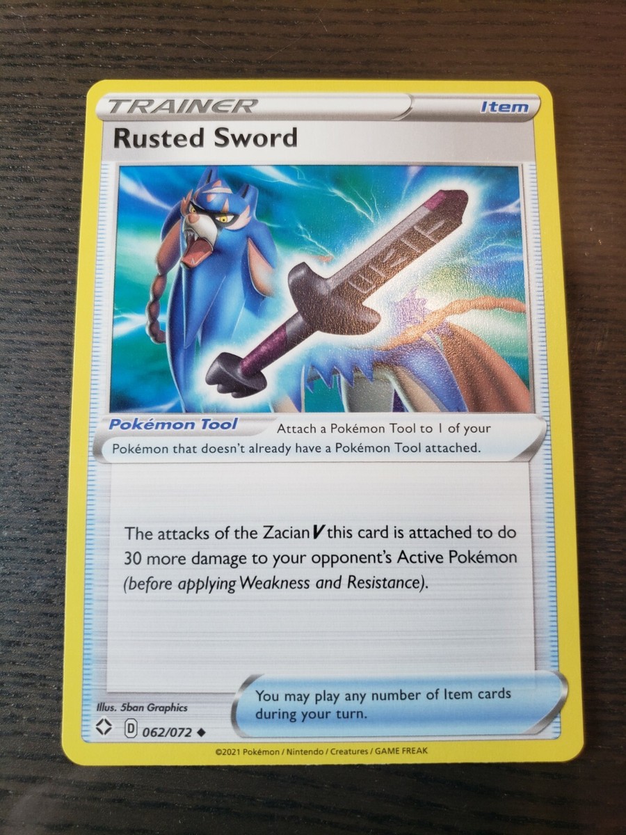 Pokemon TCG Shining Fates Rusted Sword Trainer Item 062/072 NM/M Uncommon  Card