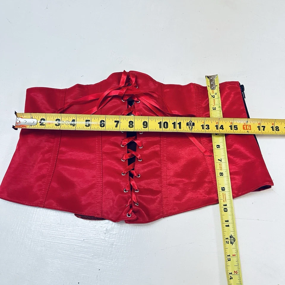 Sexy Corsé Bustier Tesa Classics Mujer Talla 40 Rosas Rojas Deshuesado Encaje Cremallera Foto 4 de 4