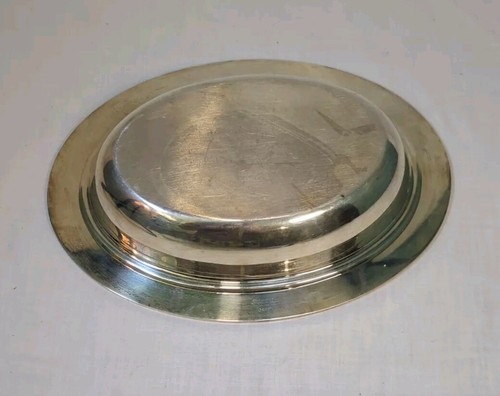 Vintage Halbmond Silber Oval Schüssel Platte Servierschale 12" x 9" x 2" Gestempelt A - Bild 6 von 8