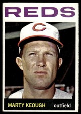 1964 Topps #166 Marty Keough Cincinnati Reds Baseball