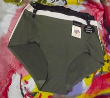 3 NEW PRIMA VALENTINA 77309 GN/LB/BK NO PANTY LINES MF HI-CUT BRIEF PANTIES L