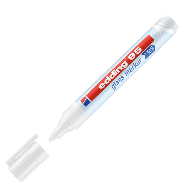 Edding Bianco 95 4-95049 Marcatore Per Vetro 1.5 Mm, 3 Mm - Immagine 5