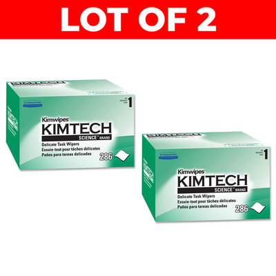 #ad Lot of 2 KimTech 34155 1 Ply Kimwipes Delicate Task Science Wipers 286 box NEW $14.94