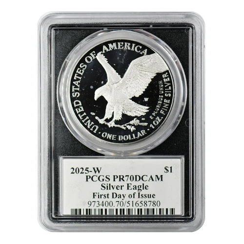2025-W American Silver Eagle PCGS PR-70 DCAM FDOI Emily Damstra Signed
