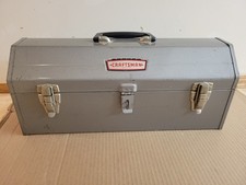 Craftsman Crown Logo Hip Roof W Tray Metal Tool Box Vtg Usa D