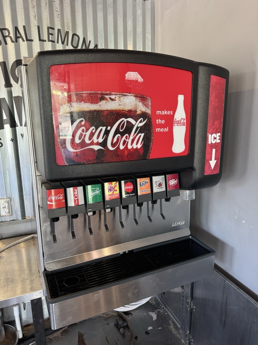 コカ・コーラダイナーSHOPディスプレイ Lancer 6 Flavor Soda Fountain Coke Dispensing Machine With Ice Bin