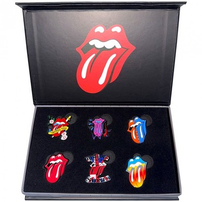 Rolling Stones ピンバッジセット The Rolling Stones Tongues Evolution Boxed Enamel Pins - 6-Pack ピンズ・ピンバッジ・缶バッジ