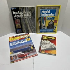 Lot Of 3 Model Railroading Books Instructions, Design and Track Scenery Vintage