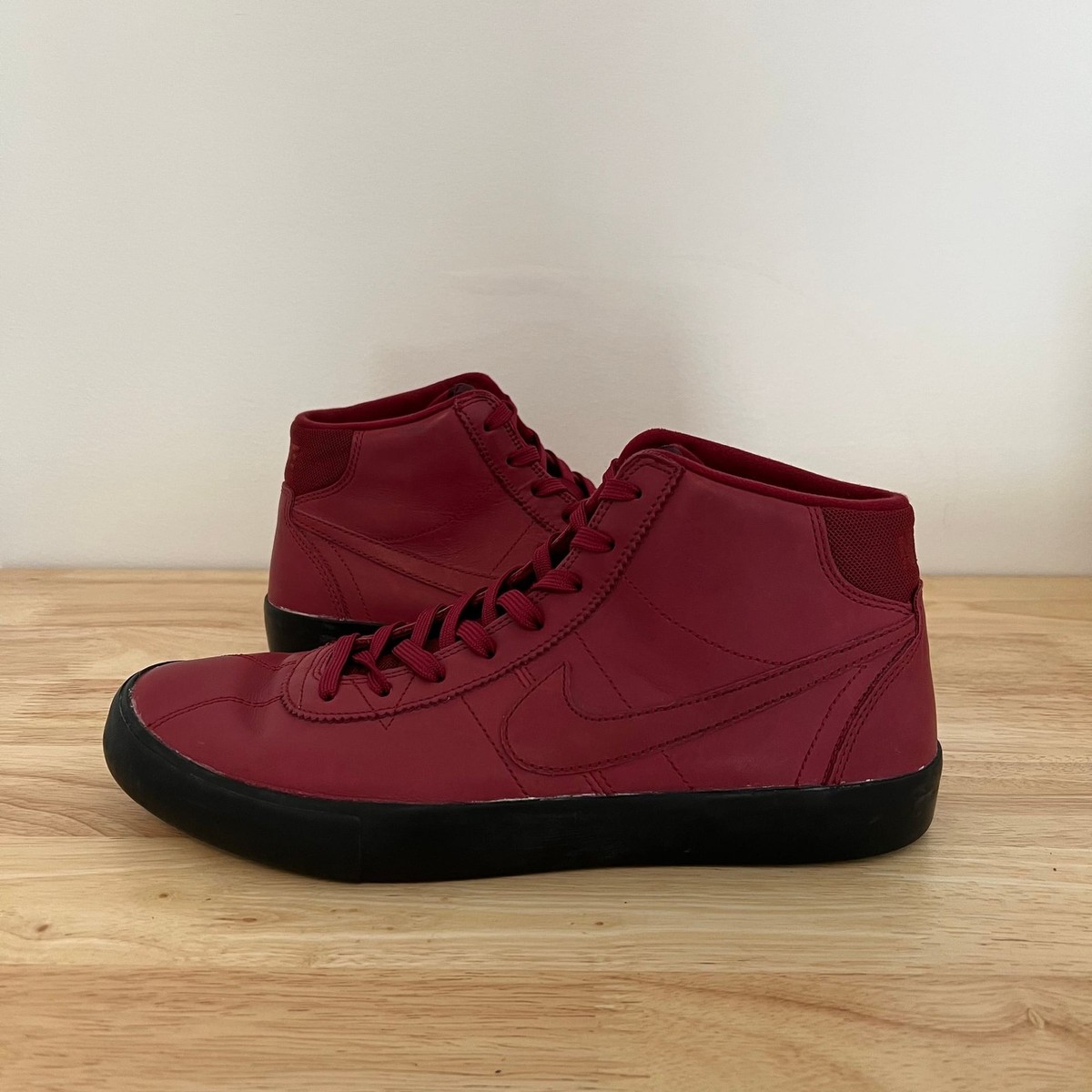 Nike SB Bruin Hi ISO Leo Baker Red Leather CT8588-600 | eBay