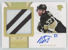 2012-13 panini Dominion  auto patch 28/37 Brian Strait Pittsburgh Penguins #197