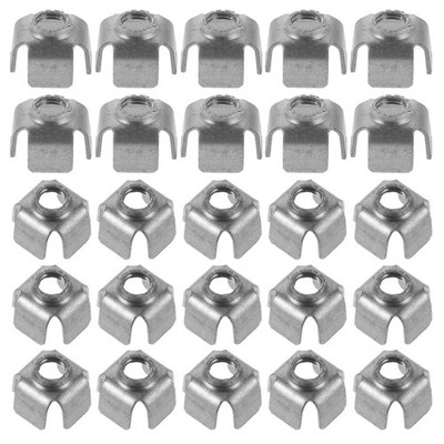  200 Pcs Internal Thread Square Tube Plug Nut Inserts for Tubes Metal Threaded