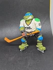 Vintage 1991 TMNT Slap Shot Leonardo Figure Ninja Turtles Playmates Leo Hockey
