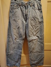 Levis 569 Jeans Mens 30x30 Blue Loose Straight Denim Zip Fly Light Wash Red Tab