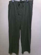 Vintage Ladies Pants White Stag 18/20W Plus Size Olive Green Drawstring Waist