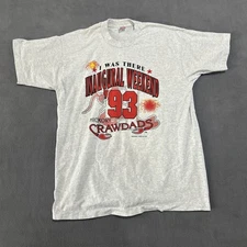 Vintage 1993 Hickory Crawdads Inaugural Weekend Bimm Ridder T-Shirt Size XL