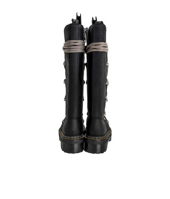 靴 RickOwens Dr.Martin 1B60 PENTALACE QUAD RICK OWENS x DR. MARTENS 1B60 QUAD SOLE PENTALACE BOOTS BLACK FW25