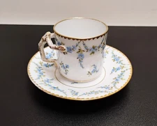 Vtg Richard Klemm Dresden Floral Chintz Pattern Demitasse Tea Cup & Saucer Set 
