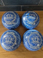 Henselite Tiger II Lawn Bowls Blue/White Speckled Size 1H WB27