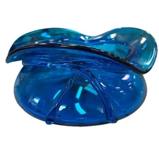 Blenko Emporium Hand-tied Sack Bowl 785 Sapphire 1978 RARE