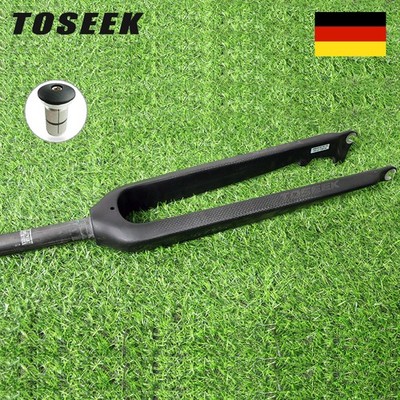 TOSEEK Carbon MTB Fahrrad Starrgabel 26/27,5/29'' Kohlefaser QR 1-1/8'' Disc Gabel