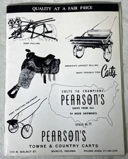 Pearson’s Towne & Country Carts Catalog 77 Vintage Indiana