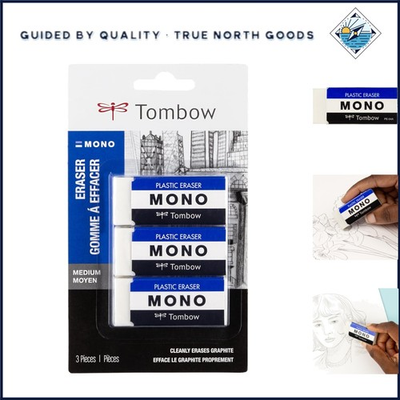 #ad #ad 3 Pack of Soft Plastic Erasers Clean Removal with Little Pressure Art Supplies $9.71