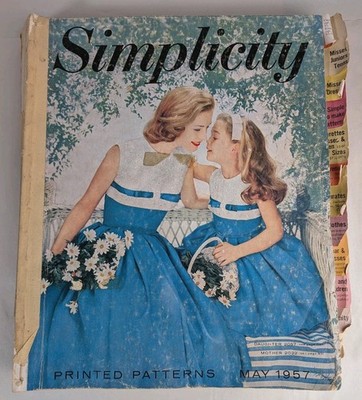 Vintage May 1957 Simplicity Catalog Sewing Pattern Store Giant Counter Book Rare