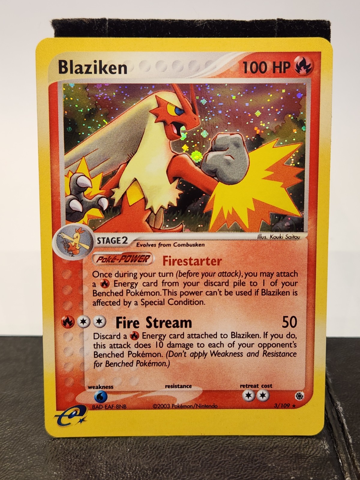 Blaziken 3/109 Ruby & Sapphire Holo Rare 2003 Pokémon Card Trade Tcg Vtg