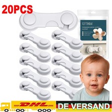 20x Kindersicherung Schubladensicherung Schrankschloss Schranksicherung Baby NEU