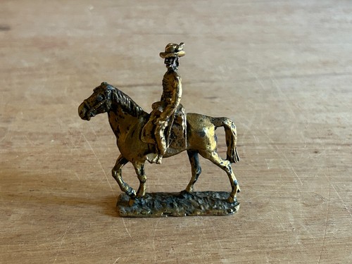 Miniatur Pferd mit Reiter Figur Custer? Unsicher Mini Metall Soldat Vintage Hilfe - Bild 20 von 24