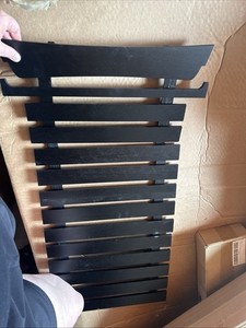 Black wooden martial arts belt display shelf 