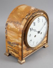 Antique Tiffany & Co. French Art Deco Gilded Bronze & Marble Mantel Clock NR