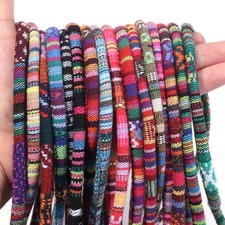 Craft Stitched Textile Wrap for Diy Jewelry String Bracelet Ethnic Pattern Rope