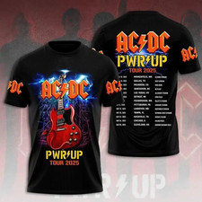 Shirt AC DC Two Sided Shirt Rock Band 3D All size D2218